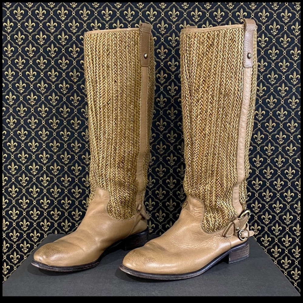 Anthro “Woven Saddle Boots” by Schuler & Sons